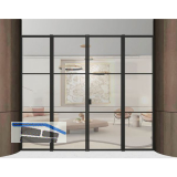 ARLU DIVINA� Festverglasung mit Doppelt�r, 2600 x 3000 mm, schwarz