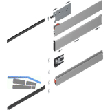 BLUM REVEGO uno Pocketschienen-Set 700 mm, links