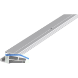 HAWA Regal A 25 H/GR Einfachlaufschiene gelocht auf Ma�, Aluminium eloxiert