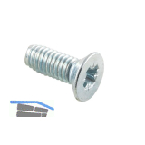 HAWA Befestigungsschrauben zu Festglashalteprofil - M 3 x 8, Stahl verzinkt