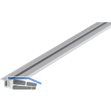 HAWA DIVIDO 80 Einfachlaufschiene zum Einlassen 6000 mm auf Ma�, Alu eloxiert