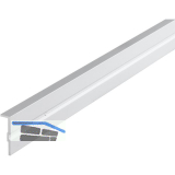 HAWA Clipo 36 Festglashalteprofil zum Aufschrauben gelocht, auf Ma�,Alu eloxiert