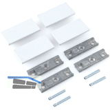 HAWA Regal C Abdeckkappen Set zu DoppeL - Laufschiene, Kunststoff grau