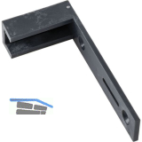 HAWA DIVIDO 100 Adapter f�r Holzt�ren-Bodenf�hrung, Kunststoff anthrazit