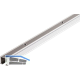 HAWA Clipo Einfach- Laufschiene gelocht, 2500 mm, Aluminium eloxiert