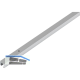 HAWA Clipo Einfach- Laufschiene zum Aufschrauben gelocht, 2500 mm, Alu eloxiert