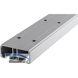 HAWA DIVIDO 100 Doppellaufschiene gelocht 2500 mm, Aluminium eloxiert