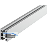 HAWA DIVIDO Rahmensprosse horizontal, L�nge 2500 mm, Aluminium eloxiert