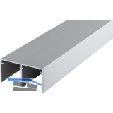 HAWA DIVIDO 80 Doppelf�hrungsschiene 2500 mm, Aluminium eloxiert
