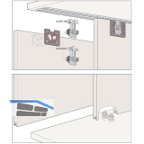 HAWA Clipo 36 H IS Schiebet�rbeschlag Innenfront, 3-t�rig