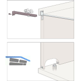 HAWA Clipo 36 HM IS Schiebet�rbeschlag Innenfront, 1-t�rig