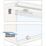HAWA Clipo 36 G IS Beschl�gegarnitur Innenfront zum Klemmen, 1 t�rig