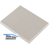 HAWA Junior GP/Ordena 70 Abdeckkappe eckig Punktbefestigung Edelstahl-Effekt