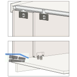HAWA Combino 35 H IS Schiebet�rbeschlag Innenfront, 3-t�rig