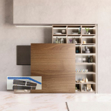 TERNO SCORREVOLI Unsichtbares Schiebesystem Magic Living-1800mm schwarz eloxiert