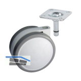 D�RNER + HELMER Doppel-Lenkrolle Design Top 62 mm 40 kg