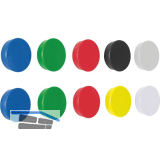 Haftmagnete D32 mm Set � 10 St�ck bunt sortiert