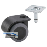 D�RNER + HELMER Doppel-Lenkrolle Container TPE 35 mm 70 kg