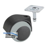 D�RNER + HELMER Doppel-Lenkrolle Two 40 mm 30 kg Platte