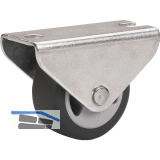 D�RNER + HELMER Bockrolle TPE-Lauffl�che 25 mm 30 kg Platte