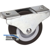 D�RNER + HELMER Bockrolle TPE-Lauffl�che 50 mm 55 kg Platte