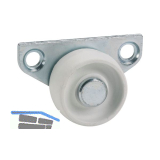 D�RNER + HELMER Bockrolle Kunststoff-Rad 30 mm 40 kg Platte seitlich