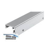 HAWA Combino 65 H IS Einfachlaufschiene, 2500 mm, Aluminium eloxiert