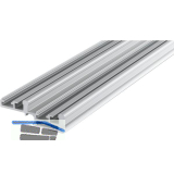 HAWA Combino 65 H FS / 80 H FS Doppellaufschiene obenlaufend 2500 mm, Alu elox.