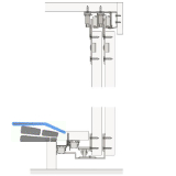 HAWA Combino 65 H MS - Beschl�gegarnitur 1400 x 2600 x 25, 2 t�rig, Stahl