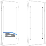 HAWA Ausrichtbeschlag, Alu schwarz eloxiert, T�rh�he 2240 - 2850 mm