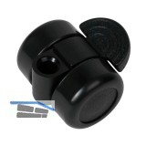 Doppel-Lenkrolle Mini hart Kunststoff schwarz Feststeller 36 mm 50 kg