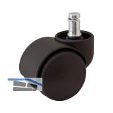 Doppel-Lenkrolle Office hart Kunststoff 50 mm 50 kg Bundstift