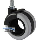 Doppel-Lenkrolle Rotola Office 50 kg Gewindestift