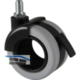 Doppel-Lenkrolle Rotola Office Feststeller 50 kg Gewindestift