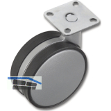 Lenkrolle Disky 2 80 kg silberfarbig
