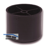 M�belgleiter starr � 50 mm, H�he 50 mm, Kunststoff schwarz