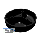 M�belgleiter starr-4 Schraubl�cher � 80 mm, H�he 22 mm, Kunststoff schwarz