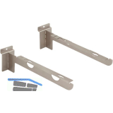 Konsole Arkwall f�r Holztablare 290 mm Stahl vernickelt matt