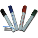 Boardmarker-Set 4-teilig schwarz, blau, rot, gr�n