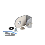 CONFURN Klemmbefestigung Quatro, Zinkdruckguss silber lackiert (RAL 9006)