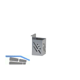 CONFURN Einh�nge-Stiftebox Quatro B 72 x H 100 x T 70 mm, Stahl silber pulverb.