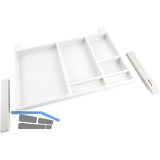 Utensilien-Auszug Ninka, Breite 566 mm, H�he 36 mm, Polystyrol wei�grau