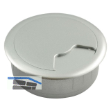 CONFURN Kabeldurchgang rund, Einbau � 60 mm, Kunststoff silber RAL 9006