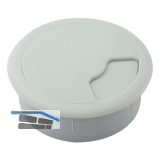 CONFURN Kabeldurchgang rund, Einbau � 60 mm, Kunststoff hellgrau