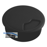 CONFURN Kabeldurchgang rund, Einbau � 60 mm, Kunststoff schwarz