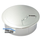 CONFURN Kabeldurchgang rund, Einbau � 80 mm, Kunststoff chrom gl�nzend