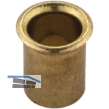 Kabeldurchgang rund, Einbau � 12 mm, Messing poliert