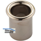 Kabeldurchgang rund, Einbau � 12 mm, Messing vernickelt poliert