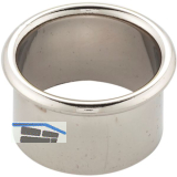 Kabeldurchgang rund, Einbau � 35 mm, Messing vernickelt poliert