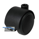 Doppel-Lenkrolle Duo weich Kunststoff 50 mm 50 kg schwarz